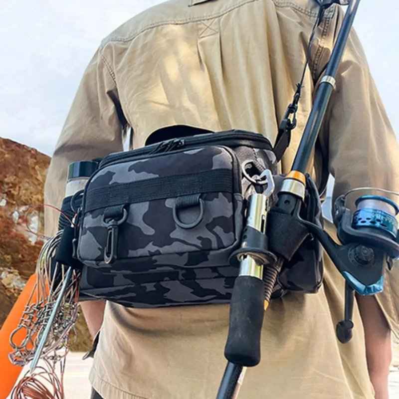 Bolsa de Pesca de Ombro com Suporte para Vara Master