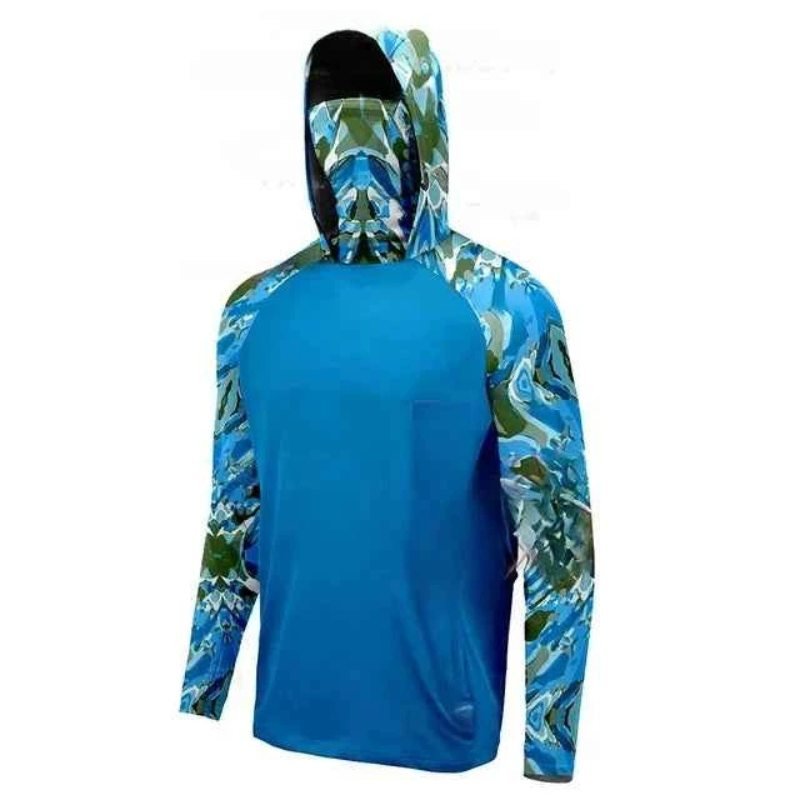 Camisa de Pesca UV50+ com Capuz e Máscara Molinete Master