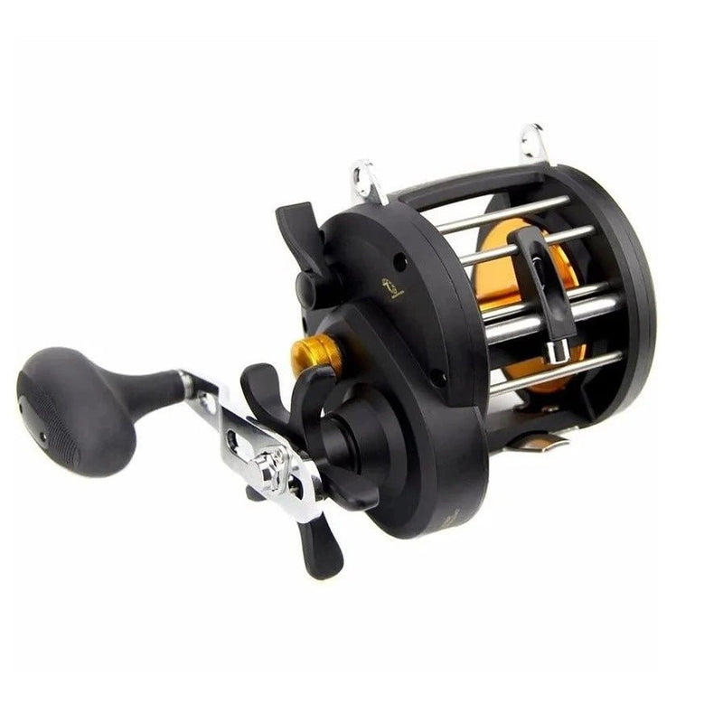 Carretilha Marine Sports Master EX 60 — Vista frontal pesca pesada Jaú Pirarara Piraíba