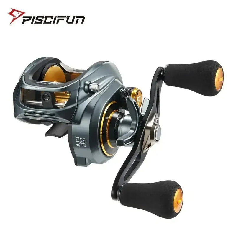 carretilha Piscifun Alinox 300 alumínio baitcasting para tucunaré