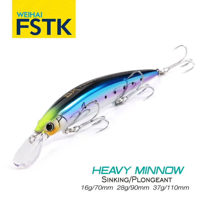 isca FSTK Sinking Minnow 110S afundamento para robalo e tucunaré