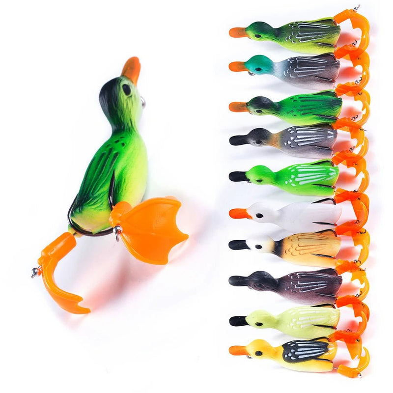 isca HENGJIA Pato soft topwater 8,5cm para traíra anti-enrosco