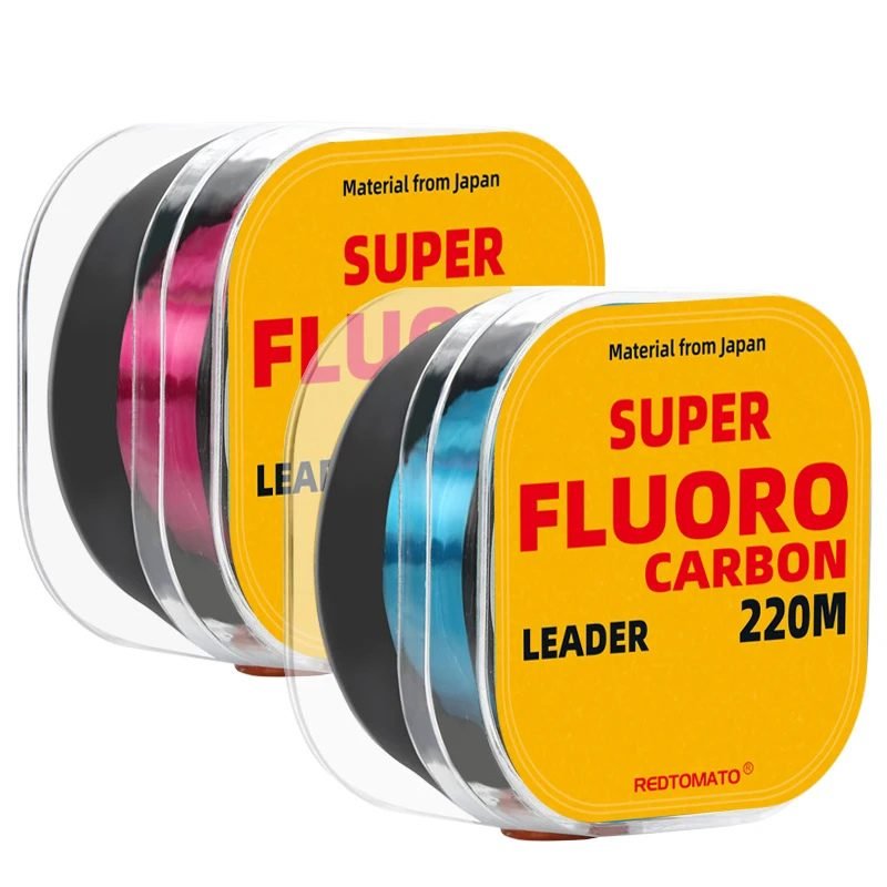 Linha de Pesca Fluorcarbono REDTOMATO 220m Transparente