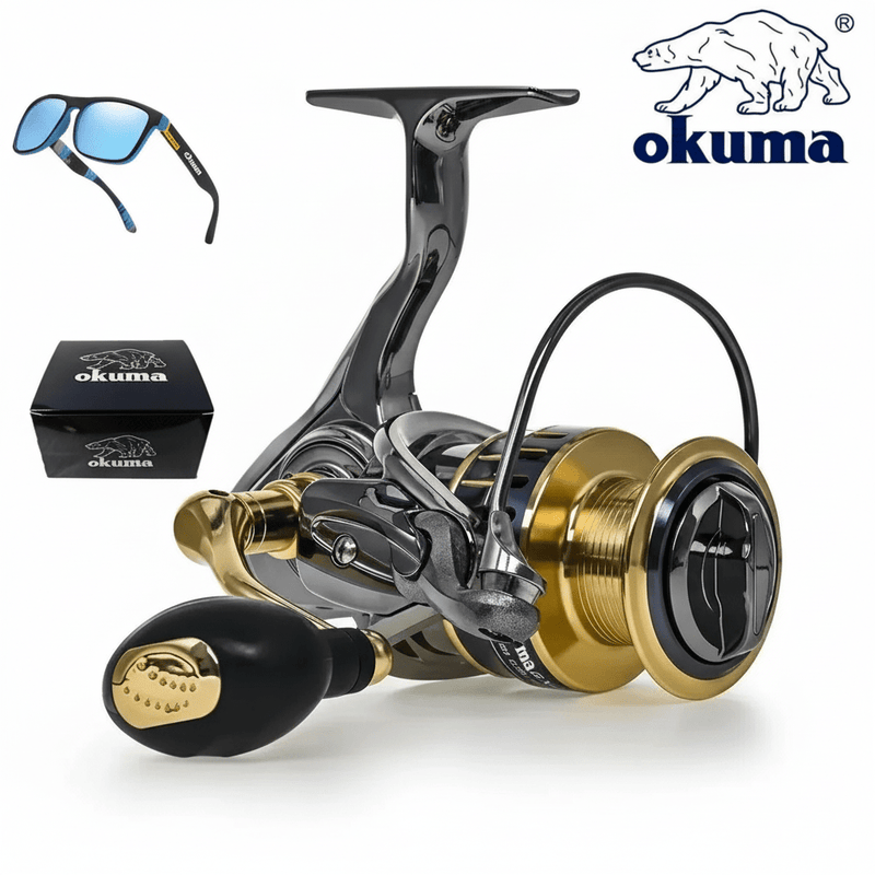 molinete Okuma GX Taiwan original ambidestro 13+1BB para tucunaré