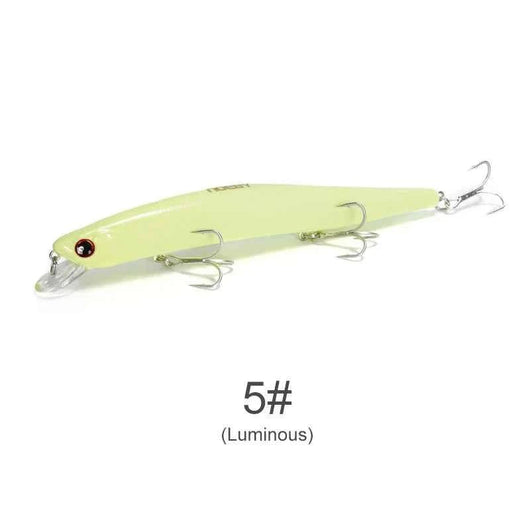 isca-artificial-noeby-slim-lance-minnow-150mm-cor-5-luminous-brilha-no-escuro-foto-lateral-fundo-branco