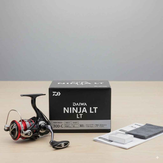 molinete-daiwa-ninja-lt-300c-preto-vermelho-foto-kit-completo-caixa-original