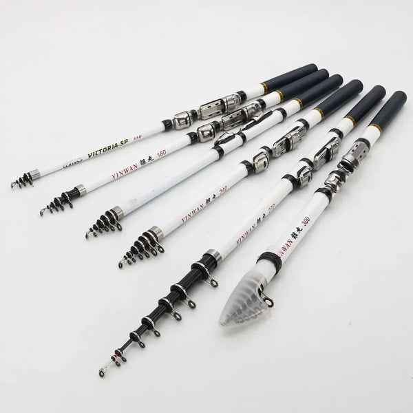 Vara de Pesca JOSBY Telescópica YinWan FRP - Carbon Original - Molinete Master