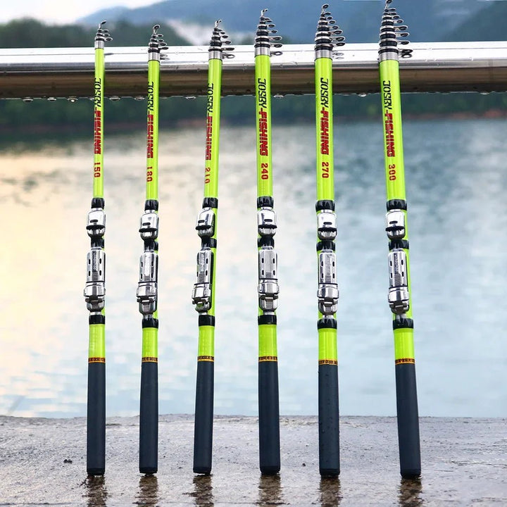 Vara de Pesca JOSBY Telescópica YinWan FRP - Carbon Original - Molinete Master