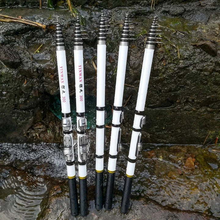 Vara de Pesca JOSBY Telescópica YinWan FRP - Carbon Original - Molinete Master