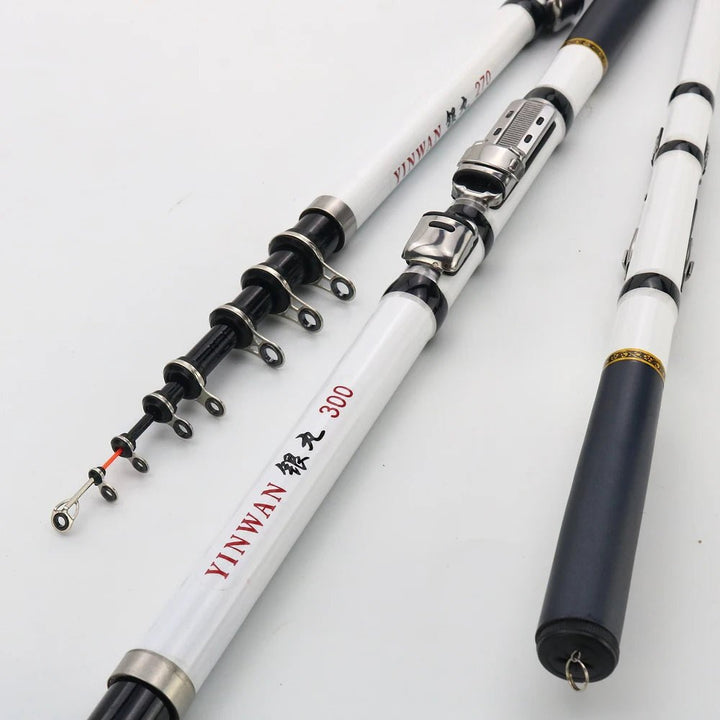 Vara de Pesca JOSBY Telescópica YinWan FRP - Carbon Original - Molinete Master