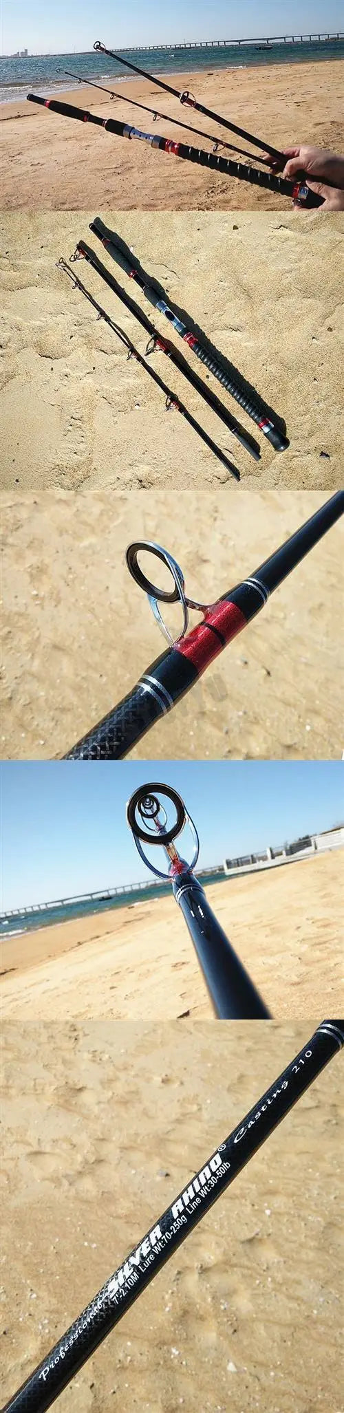 Vara de Pesca 3 Seções Fuji Carbono 36T - Molinete Master