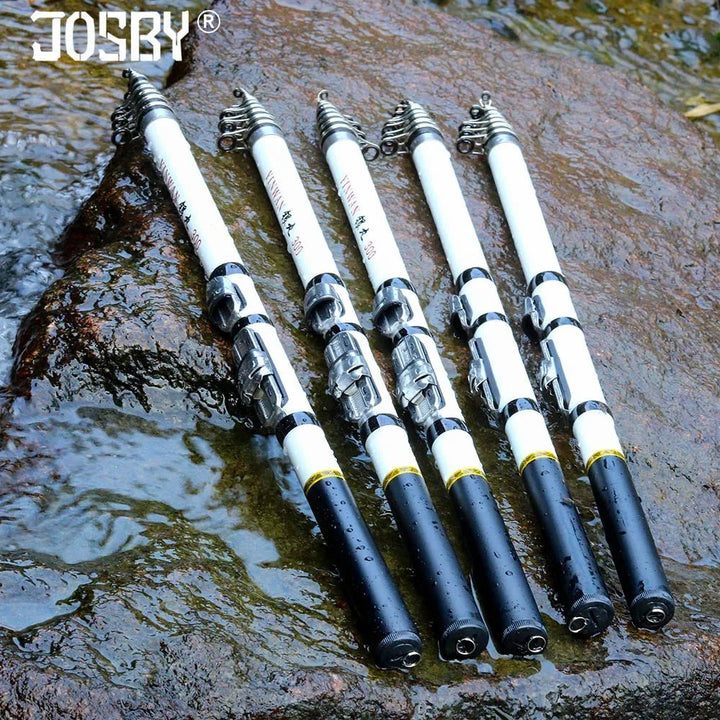 Vara de Pesca JOSBY Telescópica YinWan FRP - Carbon Original - Molinete Master