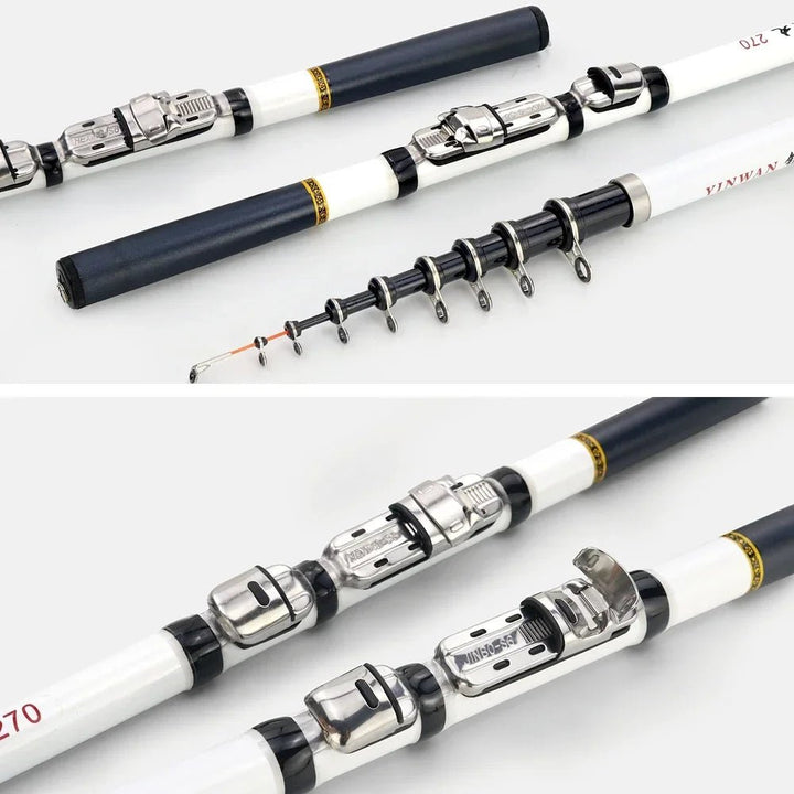 Vara de Pesca JOSBY Telescópica YinWan FRP - Carbon Original - Molinete Master