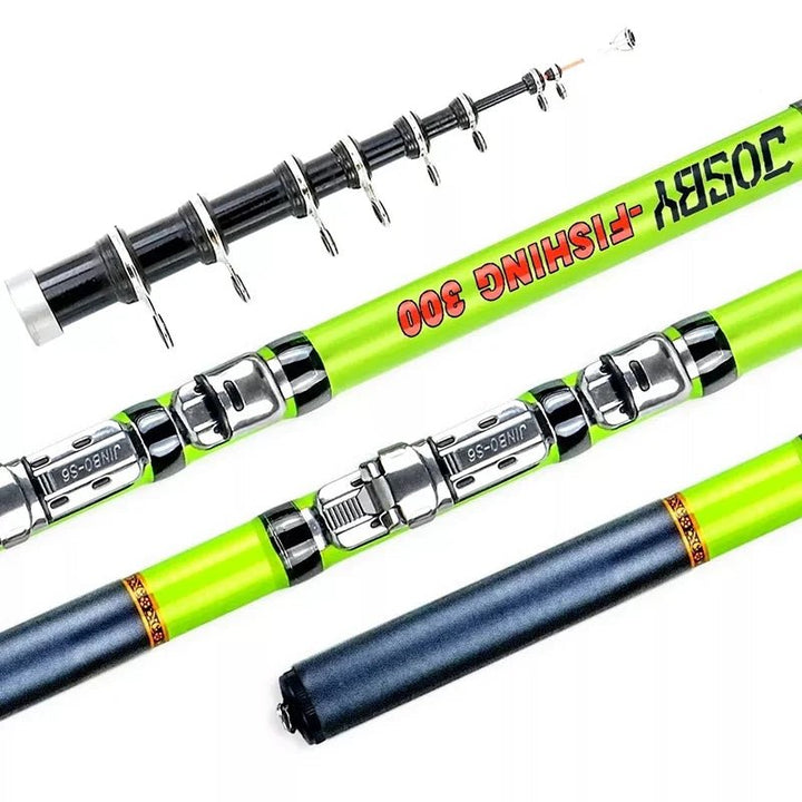 Vara de Pesca JOSBY Telescópica YinWan FRP - Carbon Original - Molinete Master