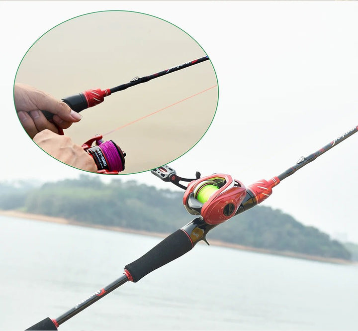 Vara de Pesca BIUTIFU Ultralight Carbon Baitcasting T800 Original - Molinete Master