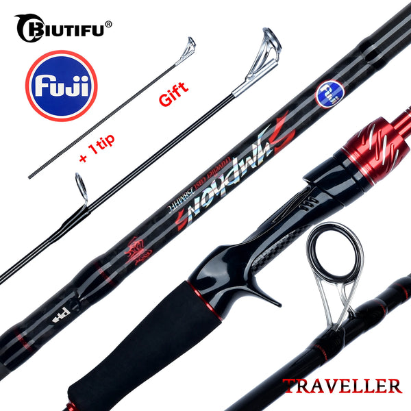 Vara de Pesca BIUTIFU Ultralight Carbon Baitcasting T800 Original - Molinete Master