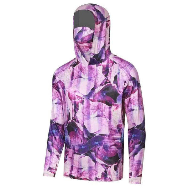 Camisa de Pesca UV50+ Masculina com Capuz e Máscara