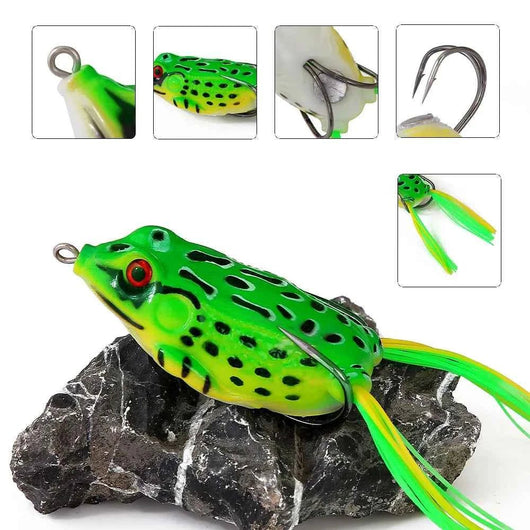 1Pcs 5g 9g 13g 17.5g Soft Frog Fishing Lures Topwater Artificial Silicone Bait with Double Hooks Crankbait Bass Fishing Tackle