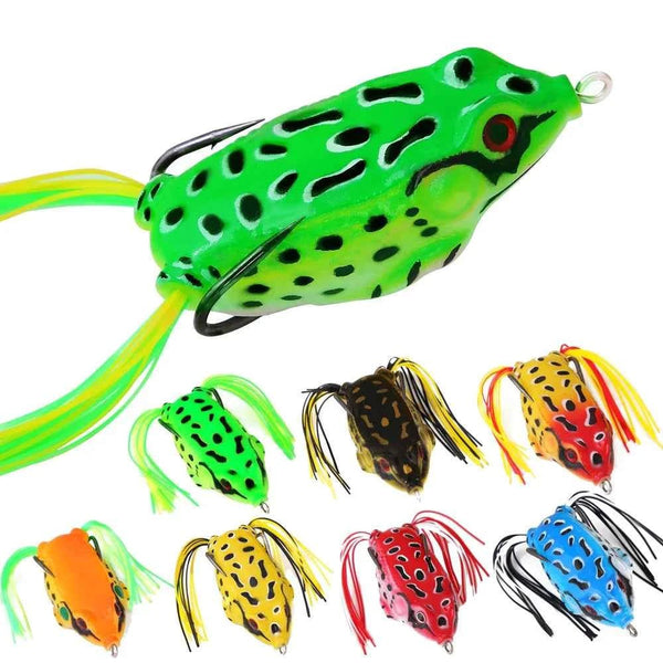 1Pcs 5g 9g 13g 17.5g Soft Frog Fishing Lures Topwater Artificial Silicone Bait with Double Hooks Crankbait Bass Fishing Tackle