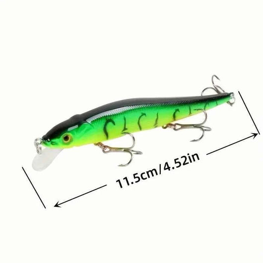 isca-artificial-minnow-sinking-deep-diving-crankbait-115mm-cor-3-verde-limão-com-detalhes-pretos-fundo-branco