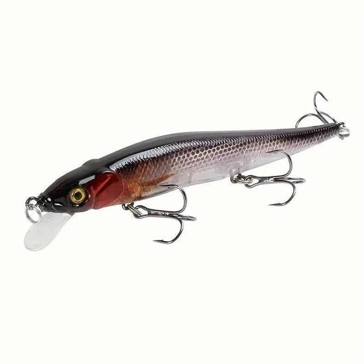 isca-artificial-minnow-sinking-deep-diving-crankbait-115mm-cor-marrom-e-vermelho-fundo-branco