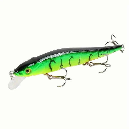 isca-artificial-minnow-sinking-deep-diving-crankbait-115mm-cor-verde-com-detalhes-pretos-e-olhos-amarelos-fundo-branco