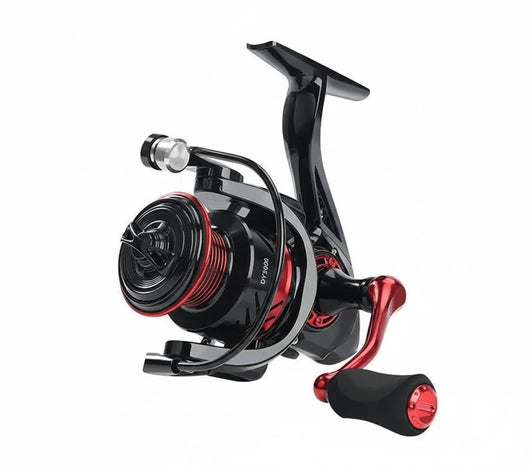 molinete-penn-dy-original-2024-dy1000-cor-preta-e-vermelha-fundo-branco-visao-frontal