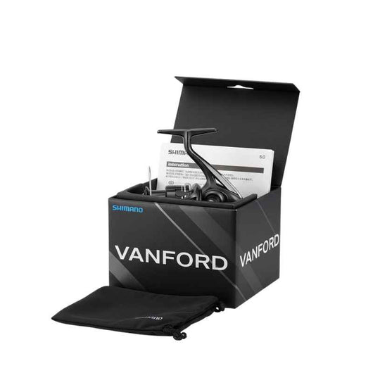 molinete-shimano-vanford-2024-preto-foto-caixa-aberta-itens-inclusos-e-bolsa-preta