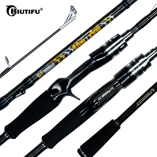 vara-de-pesca-fuji-maximus-traveller-carbono-30t-em-detalhe-com-passadores-fuji-corpo-preto-e-graficos-amarelos-reel-seat-preto-e-cabo-em-eva-preto-sobre-fundo-branco