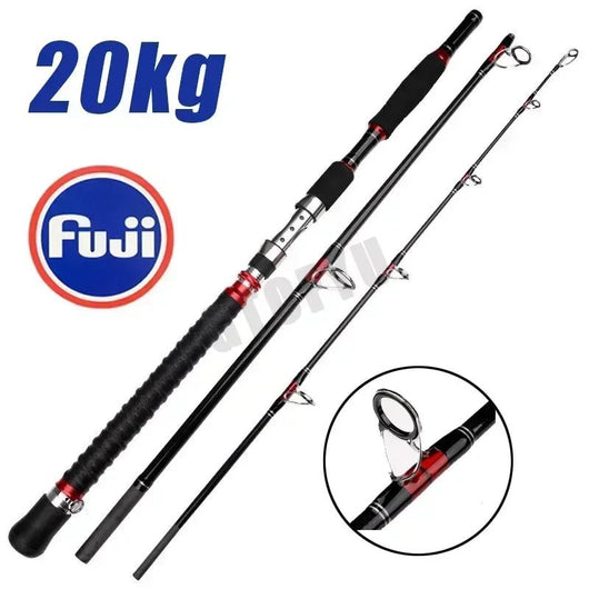 vara-de-pesca-3-secoes-fuji-carbono-36t-capacidade-20kg-logo-fuji-destaque-passadores-vermelhos