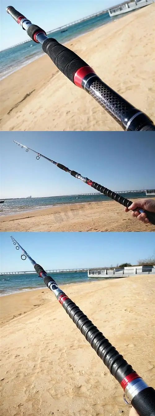 vara-de-pesca-3-secoes-fuji-carbono-36t-uso-real-praia-tres-fotos-pescador-em-acao