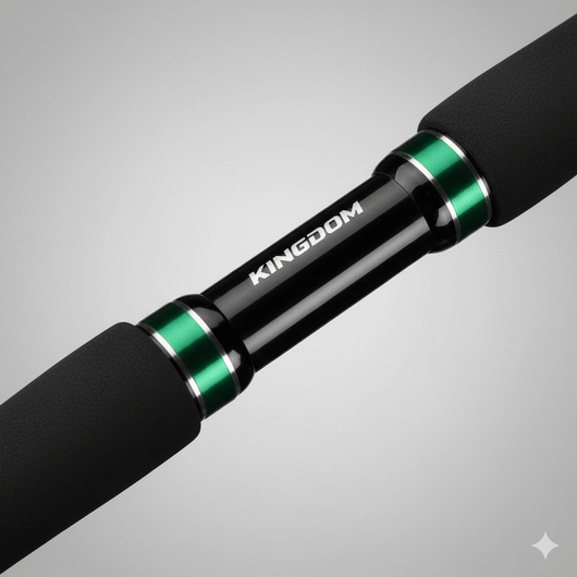 vara-de-pesca-molinete-carretilha-kingdom-xestus-travel-carbon-24t-30t-encaixe-central-verde-e-preto-foto-04