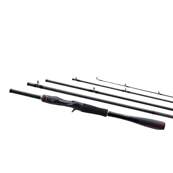 vara-de-pesca-shimano-zodias-travel-em-angulo-diagonal-mostrando-o-conjunto-das-4-secoes-e-cabo-preto-com-detalhes-vermelhos
